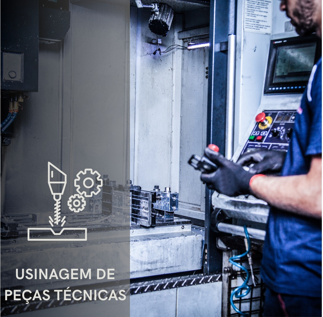 Usinagem de peças técnicas e componentes industriais